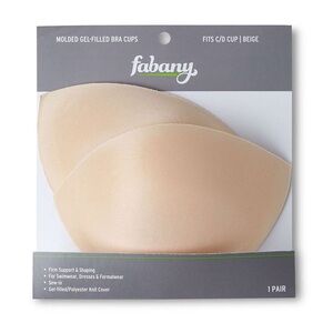 Fabany Beige Molded Gel-Filled Bra Cups Size C/D